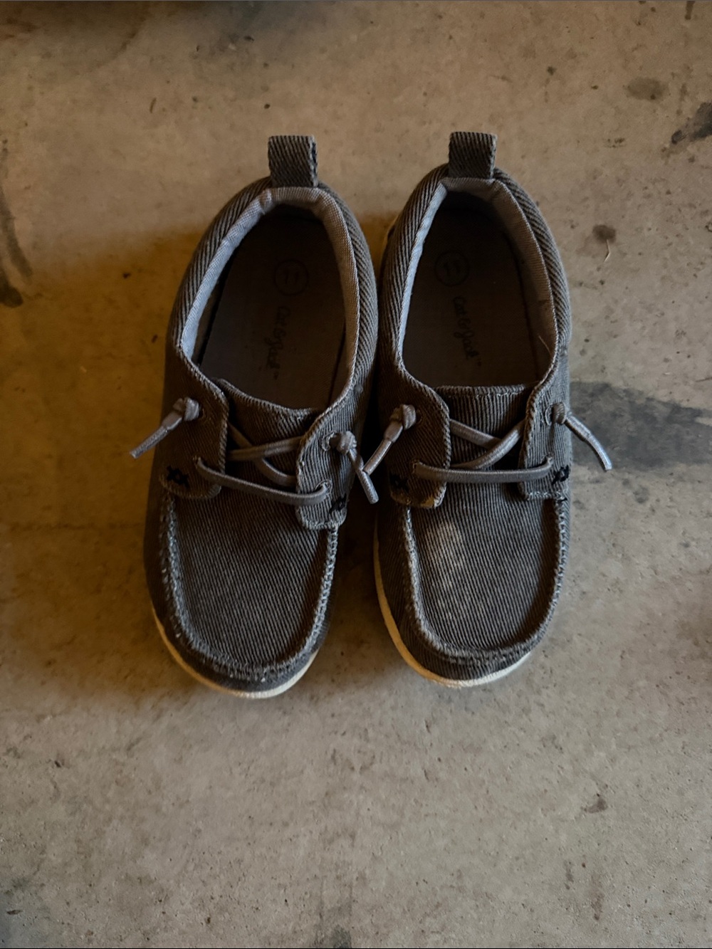 Boys Casual Canvas Boat Shoes - Gray